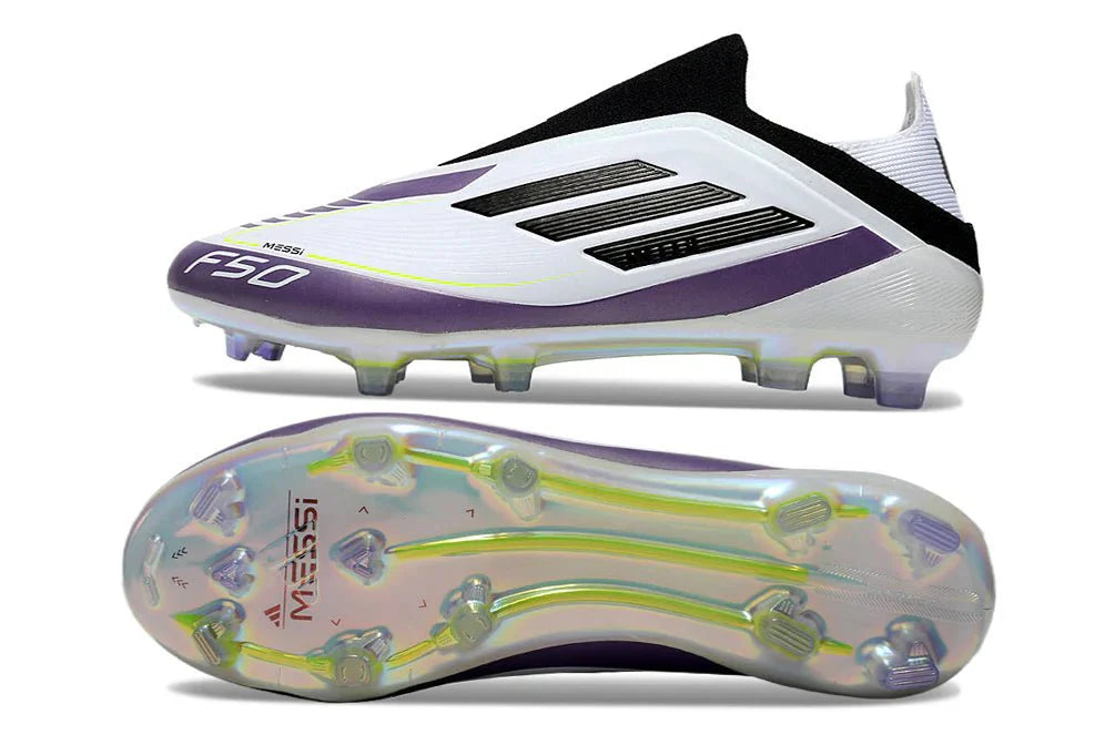 F50 Laceless Elite FG Branco/Preto