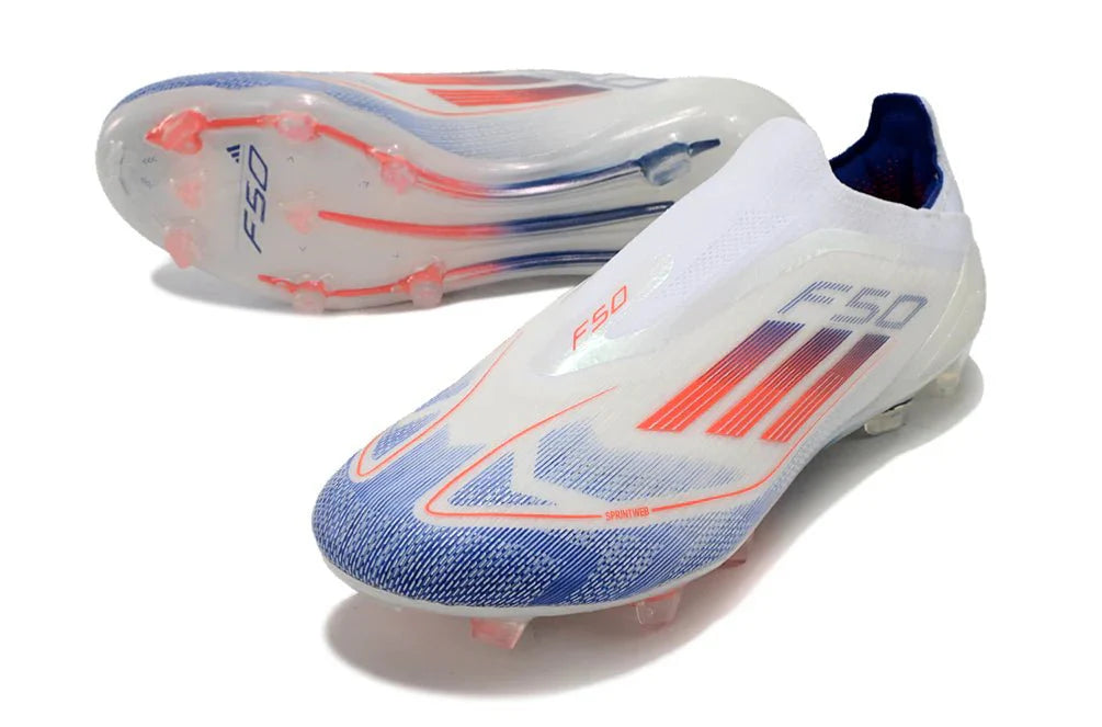 F50 Elite FG sem atacadores Branco/Laranja Avanço