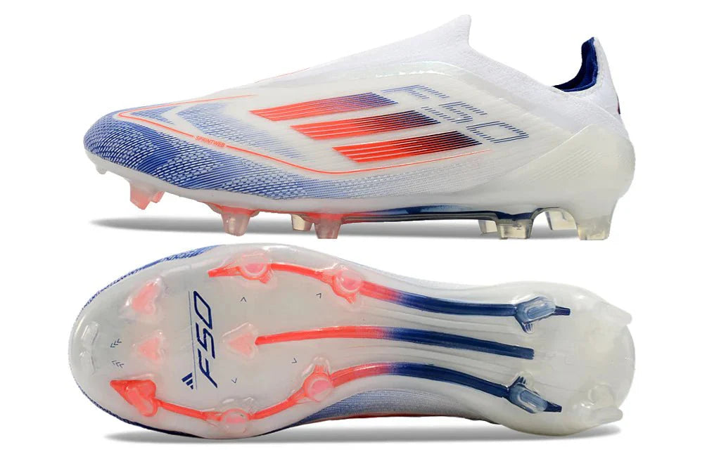 F50 Elite FG sem atacadores Branco/Laranja Avanço