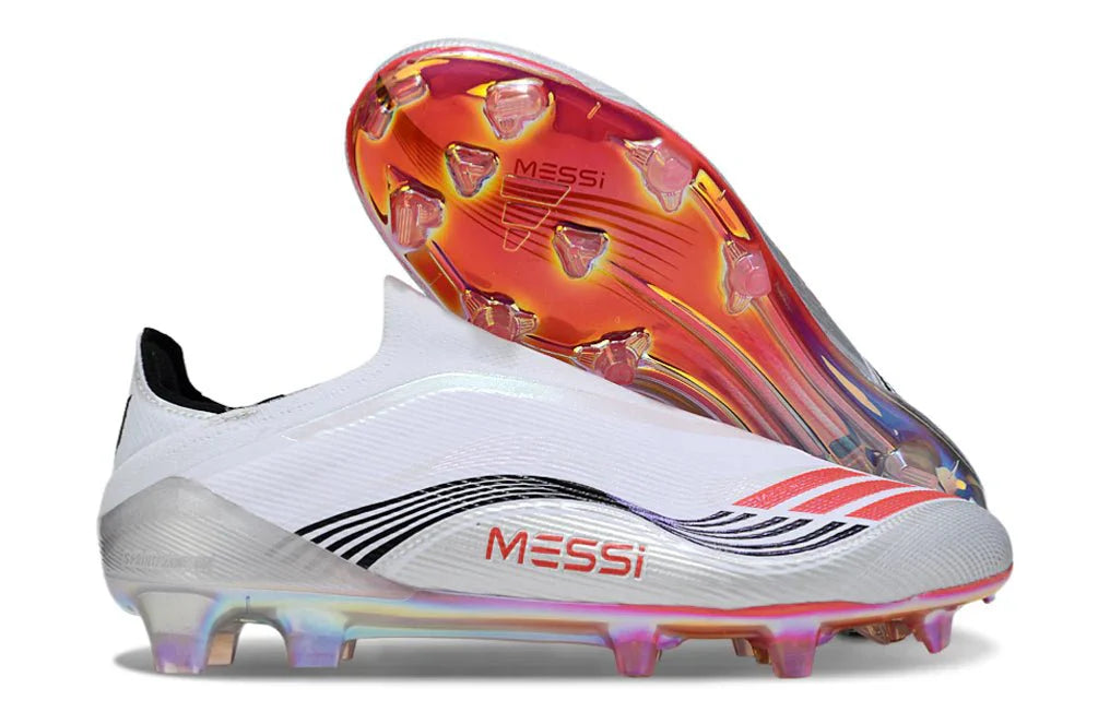 F50 Elite FG sem atacadores Branco/Laranja Messi