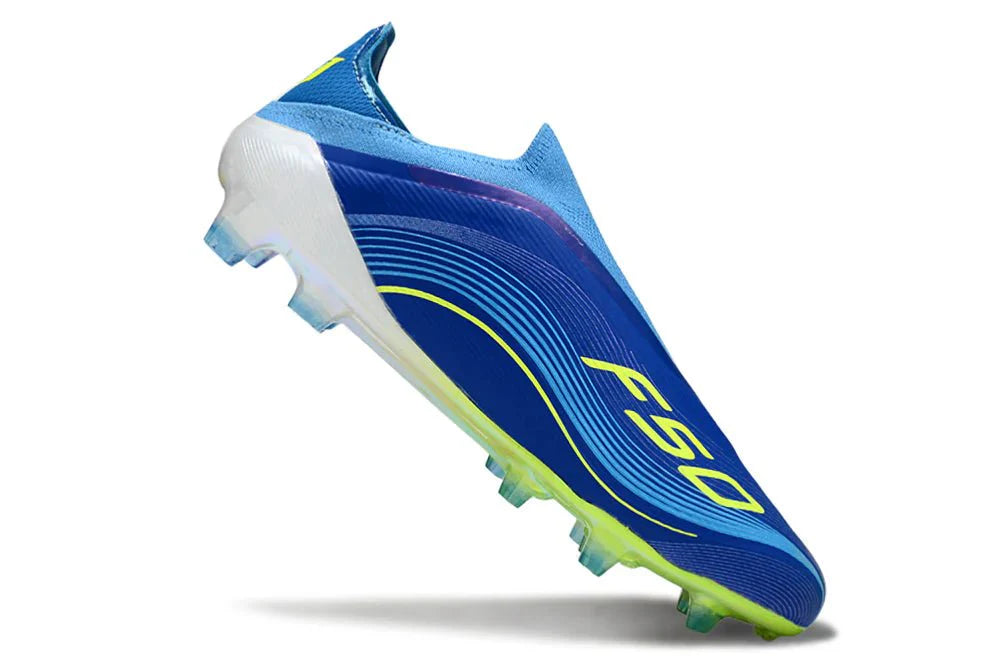 F50 Elite FG sem atacadores Azul Real/Amarelo Solar Messi