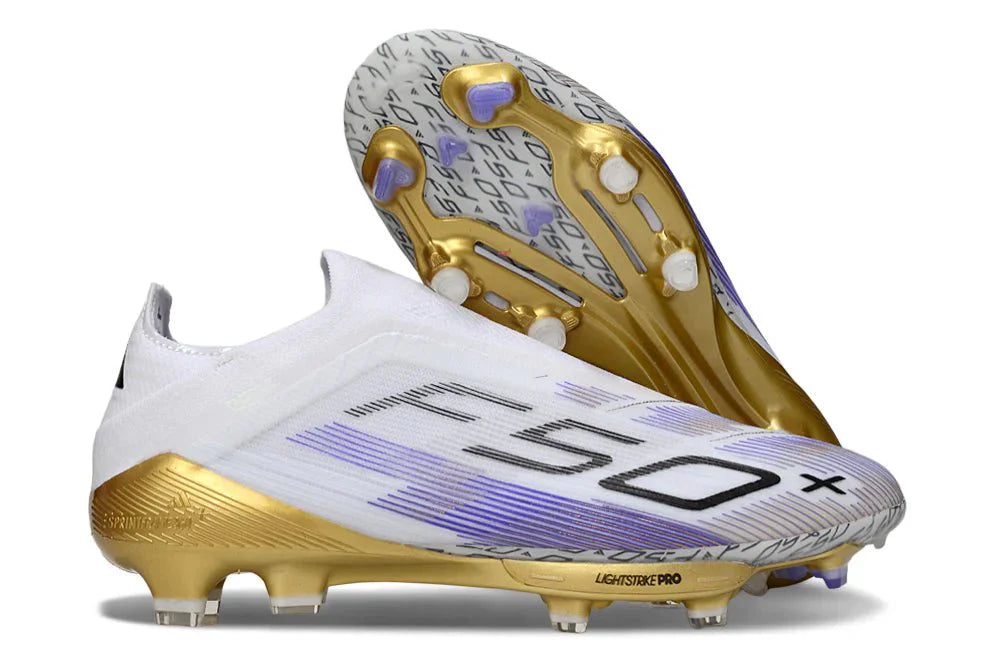 F50+ Elite FG sem atacadores Branco/Dourado