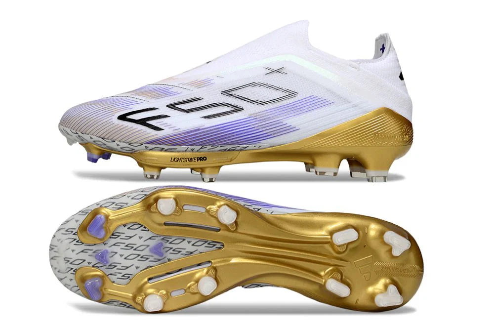 F50+ Elite FG sem atacadores Branco/Dourado