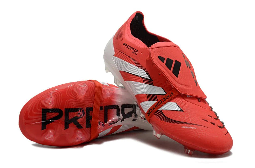 Predator XXV Elite FT FG Vermelho Translúcido/Branco Pack Vitória Pura