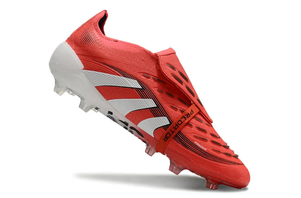 Predator XXV Elite FT FG Vermelho Translúcido/Branco Pack Vitória Pura
