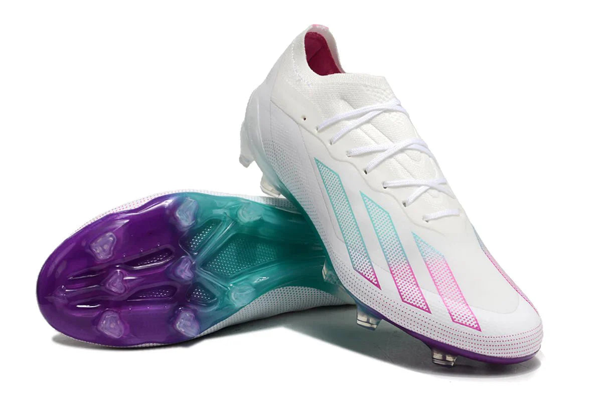 X Crazyfast Elite FG com atacadores Roxo/Branco Messi