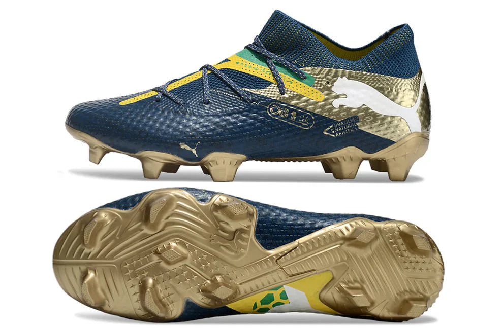 Future VII Ultimate Elite FG Azul/Dourado Neymar Jr Edição BNA