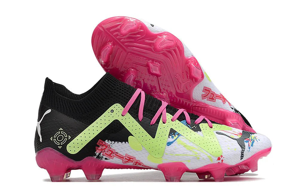 Future x PowerCat Tokyo Ultimate Elite FG Preto/Rosa