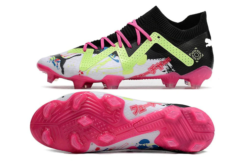 Future x PowerCat Tokyo Ultimate Elite FG Preto/Rosa