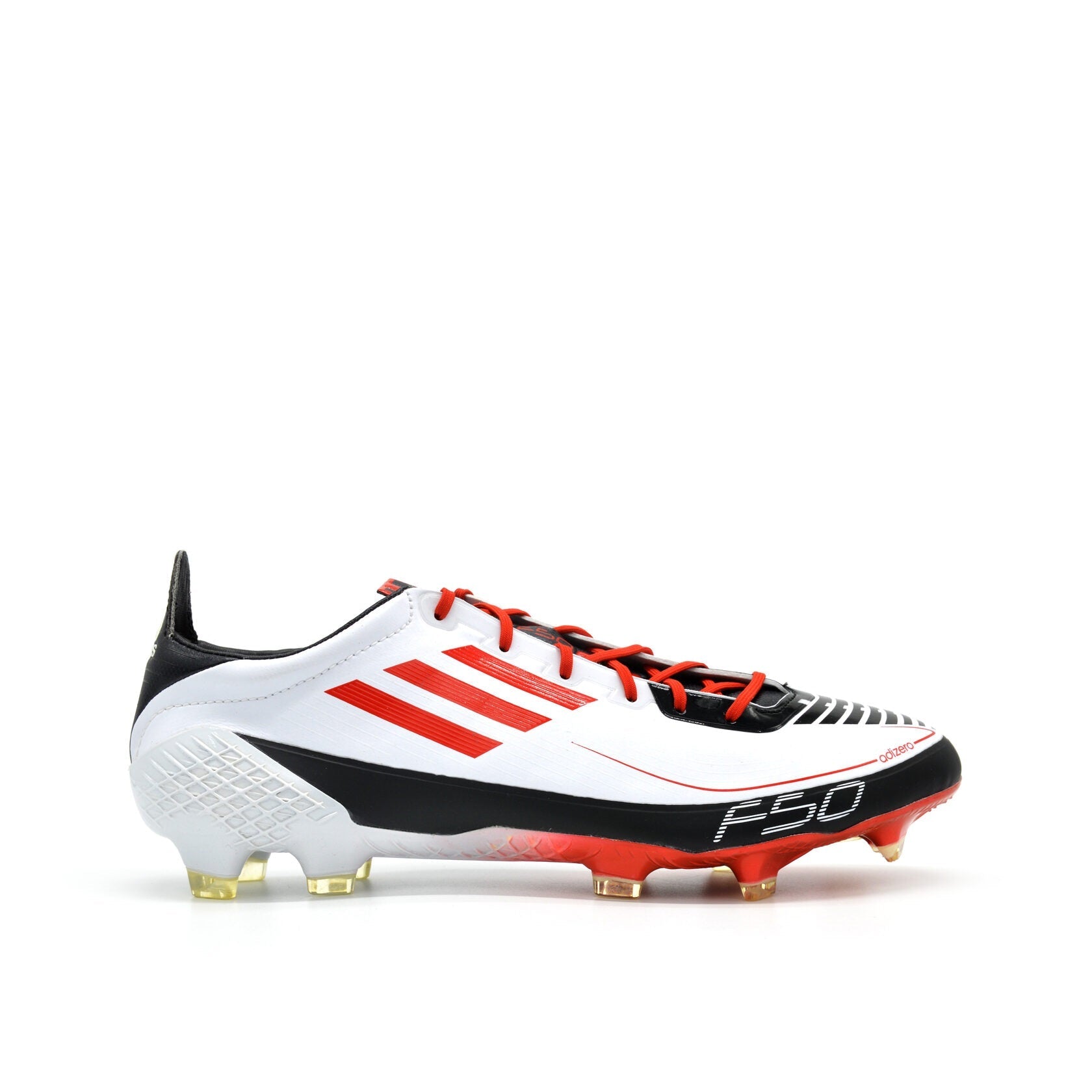 F50 Ghosted Adizero Prime FG Branco/Vermelho