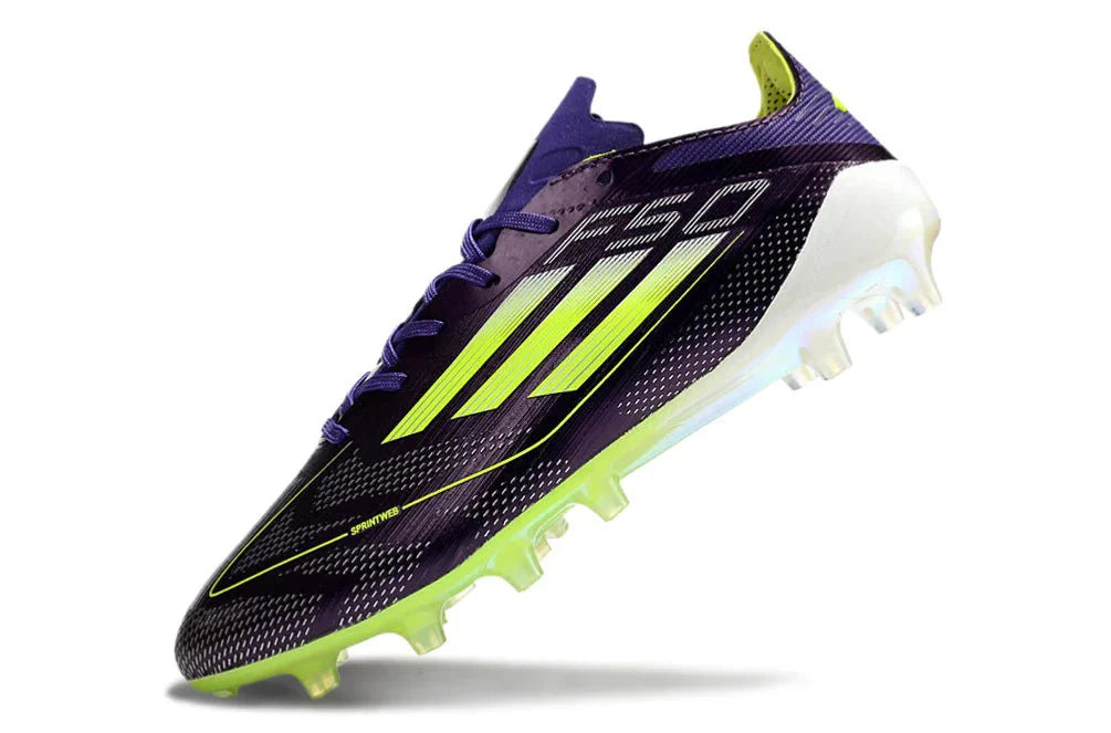 F50 Atacadores Elite AG Roxo/Verde