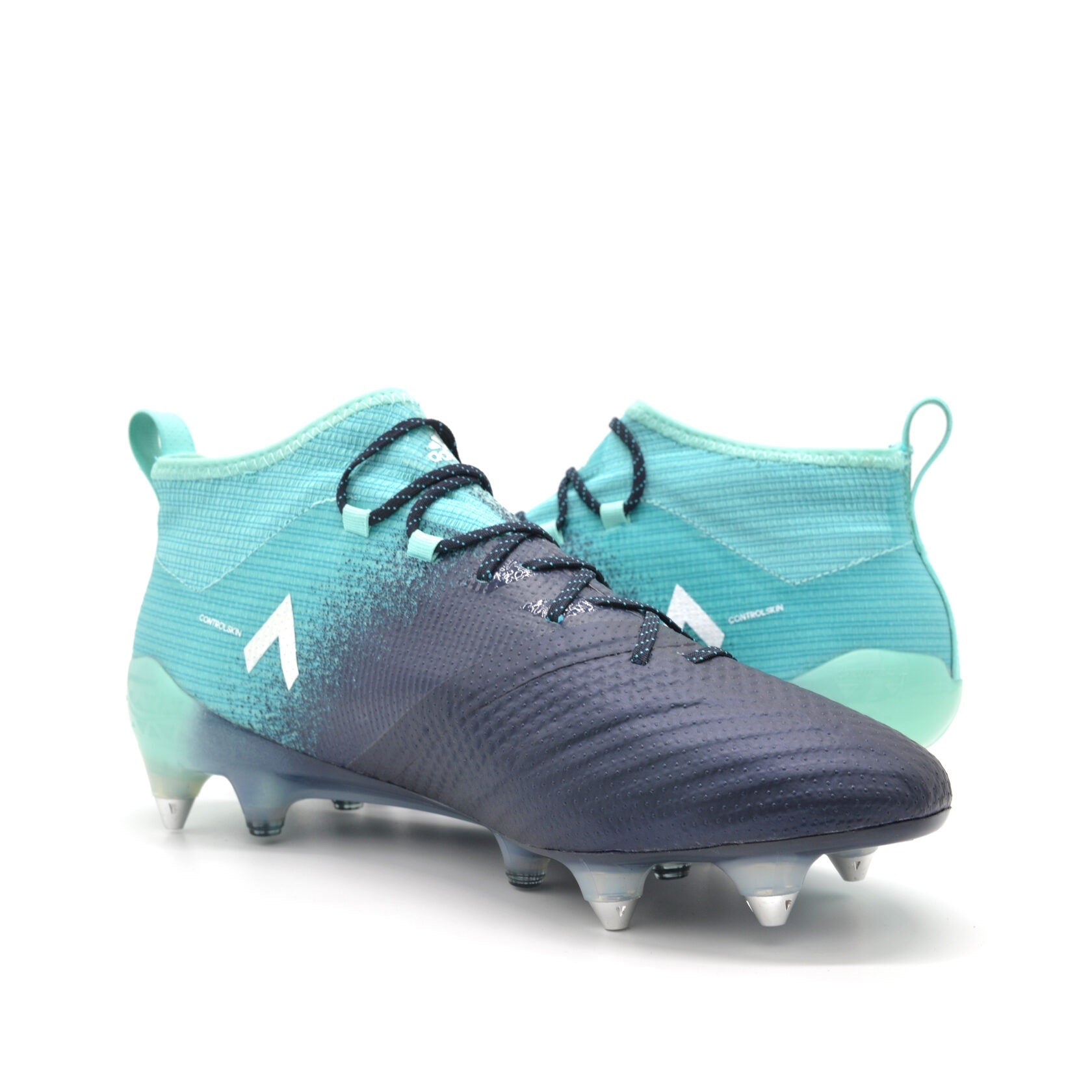 ACE 17.1 Primeknit FG/AG Tempestade Oceânica - Aqua/Tinta Lendária