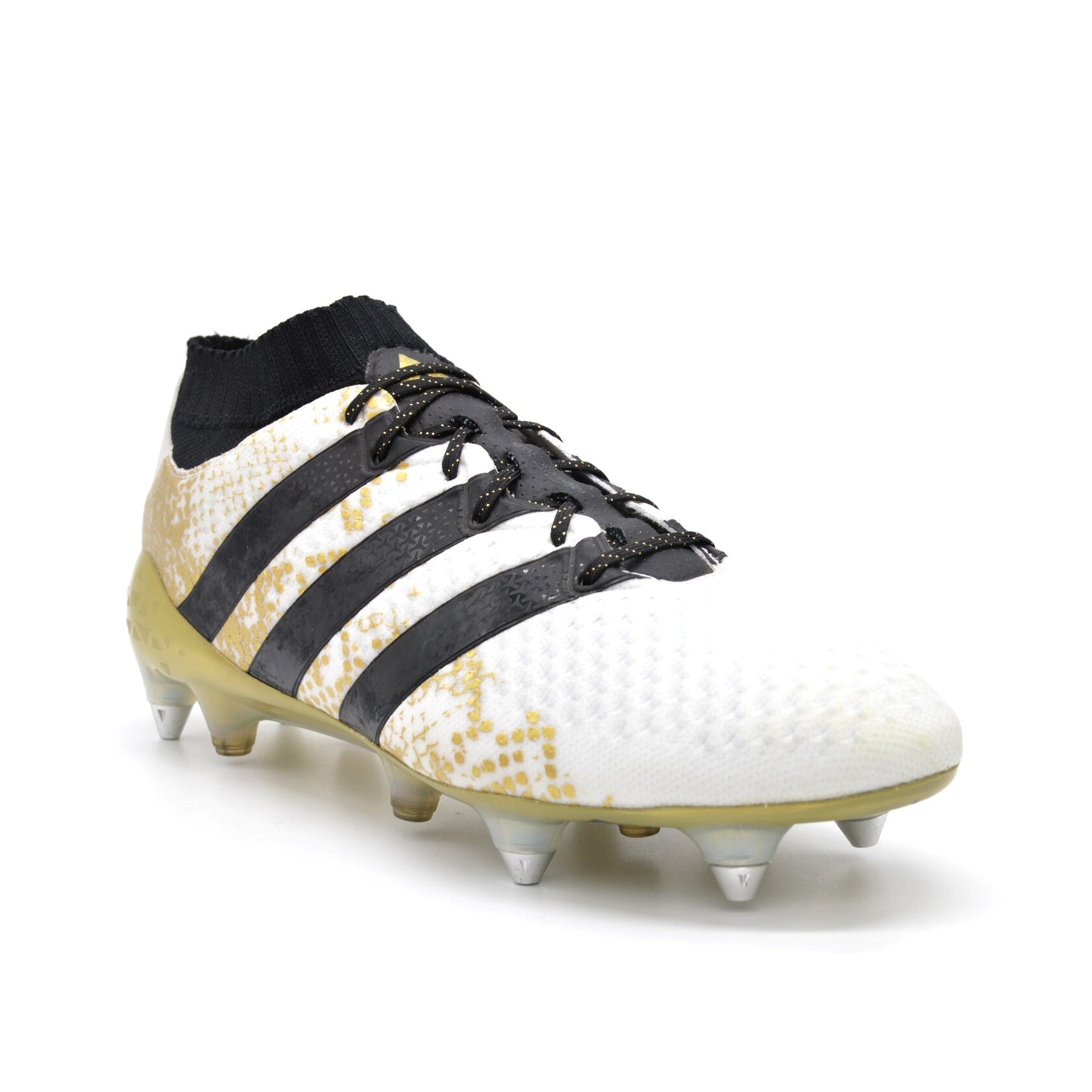 ACE 16.1 Primeknit SG Pacote Estelar - Branco/Dourado