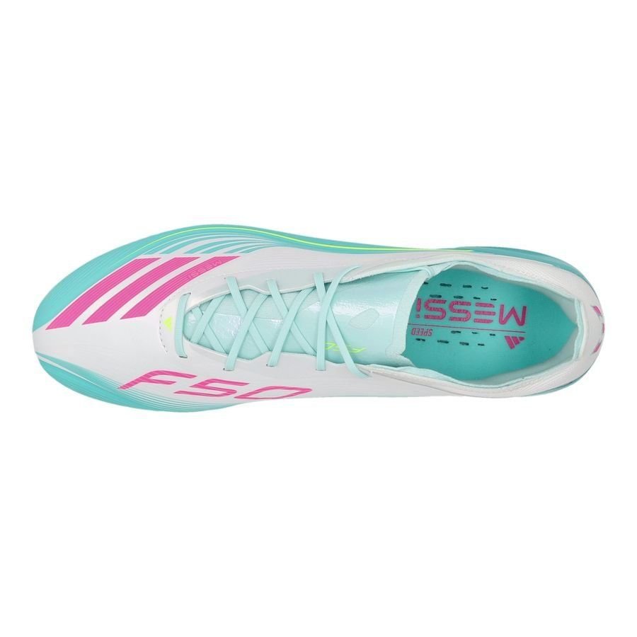 F50 Messi Elite FG Aurora Radiante - Calçado Branco/Lúcido