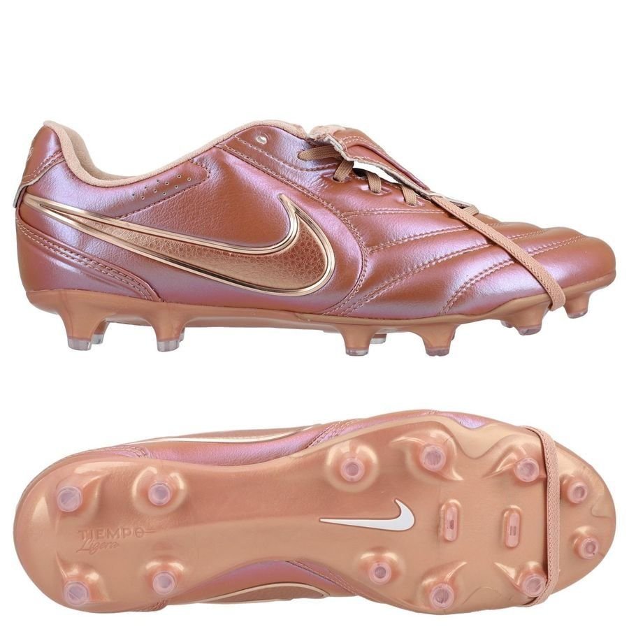 Tiempo Ligera Pro FG - Ouro Rosa Metálico/Vermelho Metálico
