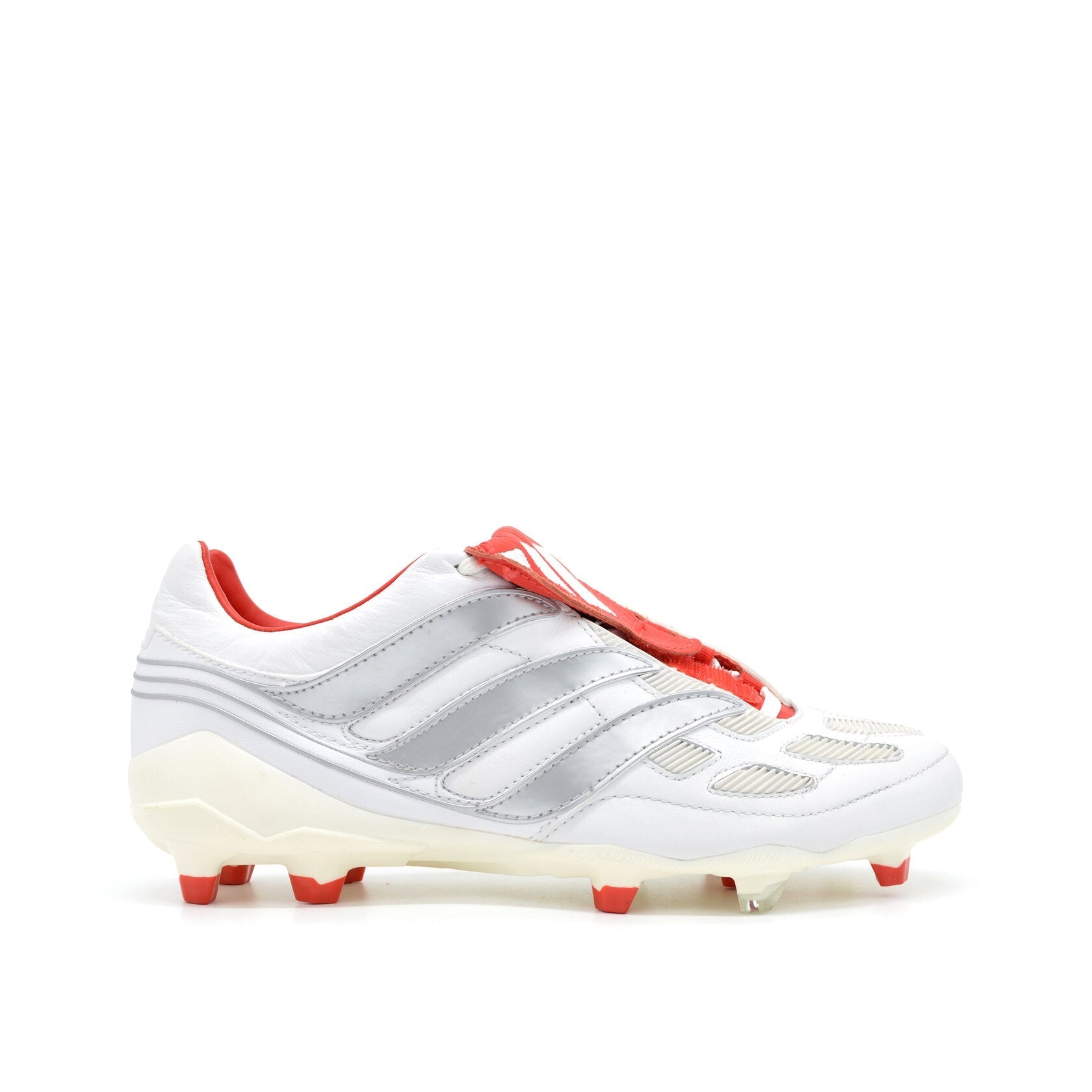 Predator Precision DB Icon FG/AG - Edição Limitada Branco/Vermelho